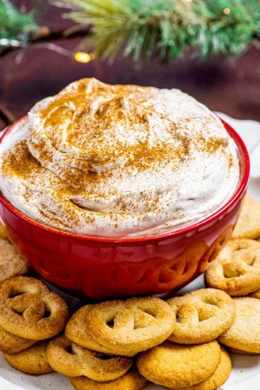 Eggnog Dip with Cinnamon Sugar Chips