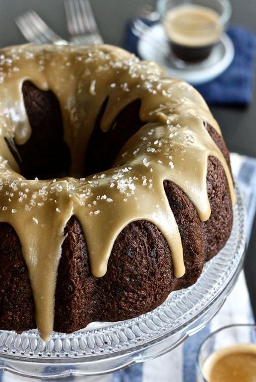 Espresso Caramel Bundt Cake Glaze
