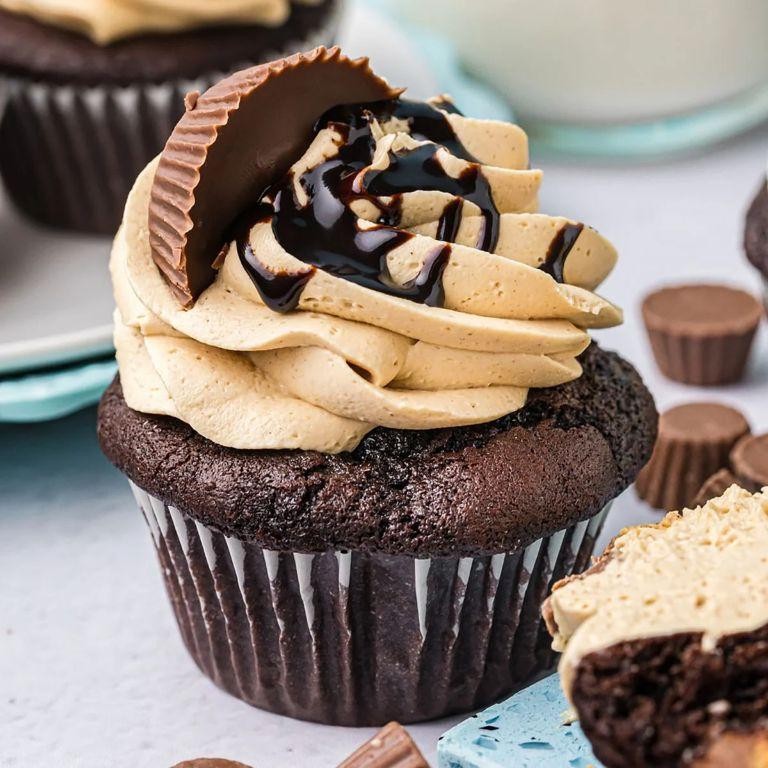Espresso Chocolate Reese Cupcakes