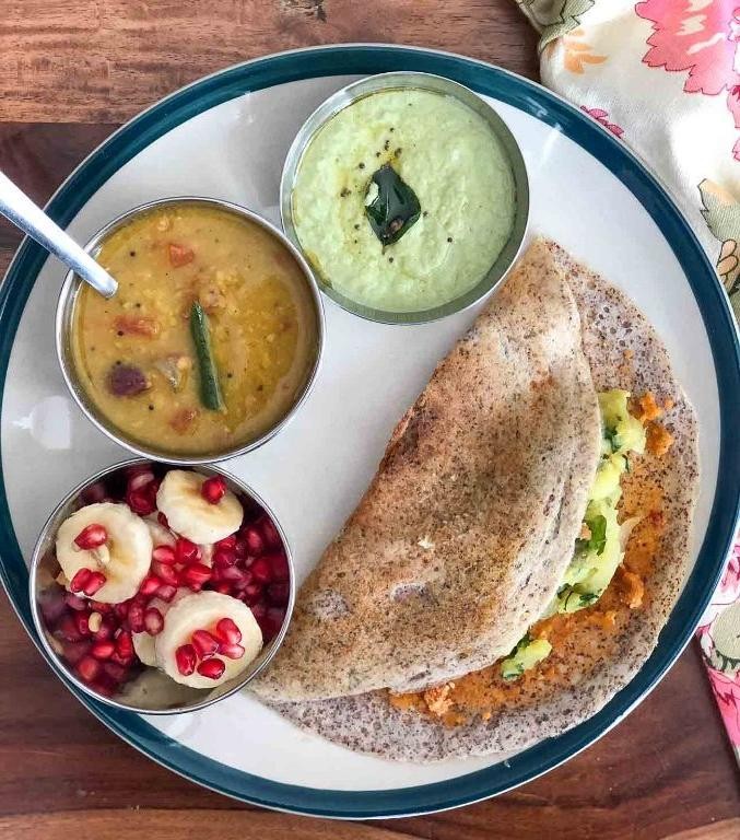 Extra Crispy Mysore Masala Dosa with Sambar