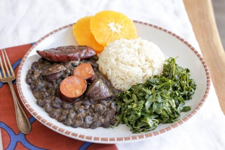 Feijoada with Collard Greens and Farofa