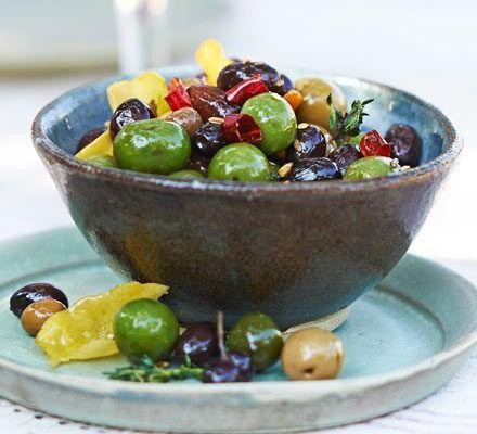 Fennel and Citrus Marinated Olives