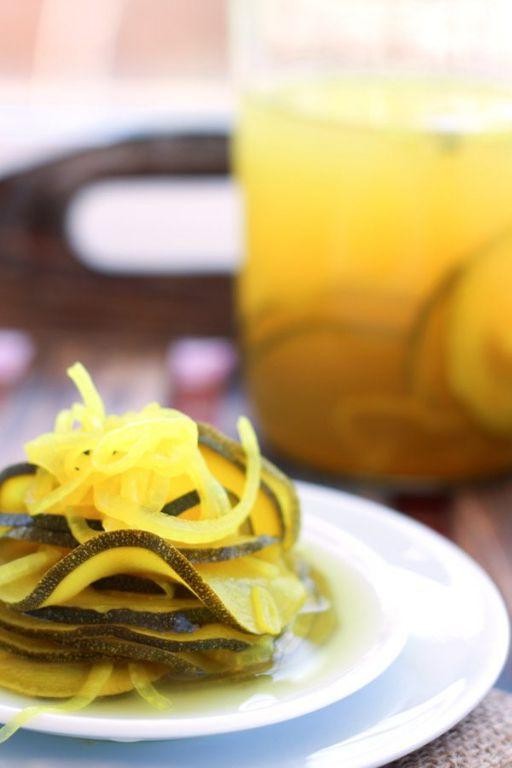 Fermented Pickled Squash with Ginger and Garlic