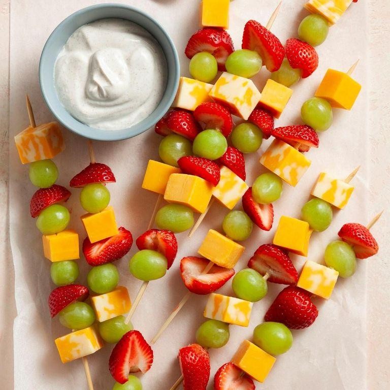 Festive Fruit and Cheese Skewers