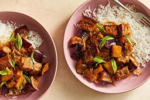 Filipino Shrimp and Eggplant Adobo