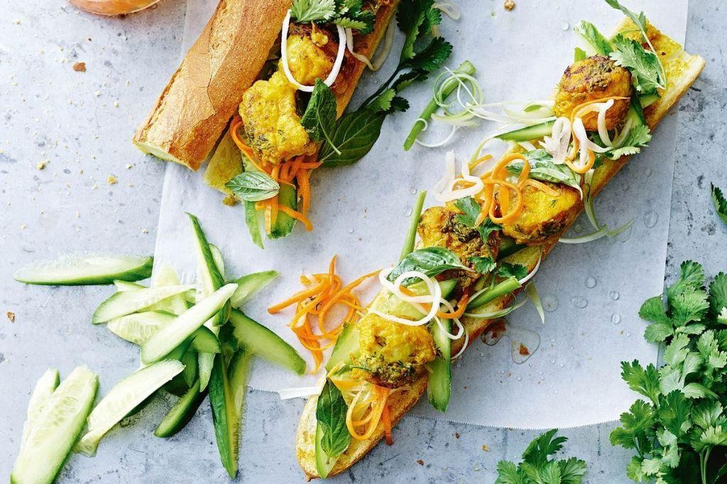 Fish Banh Mi with Pickled Vegetables