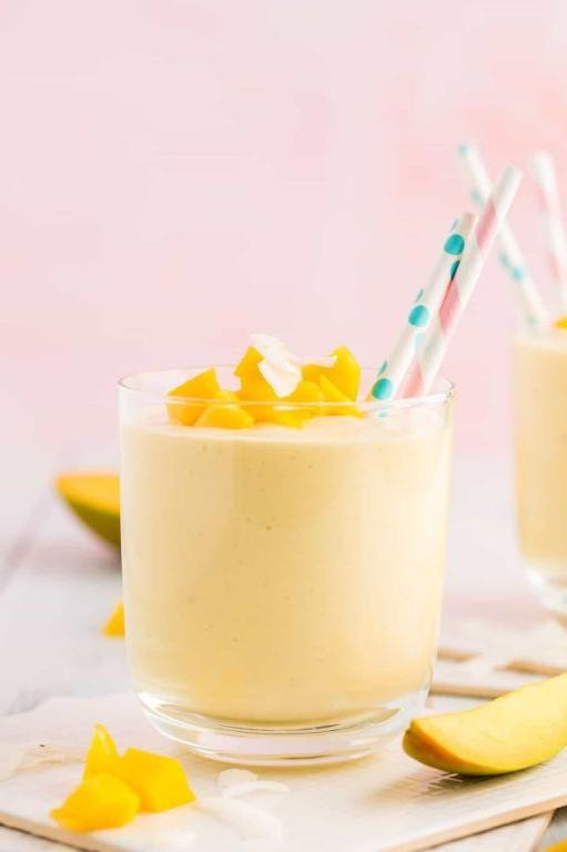 Fresh Coconut and Mango Smoothie