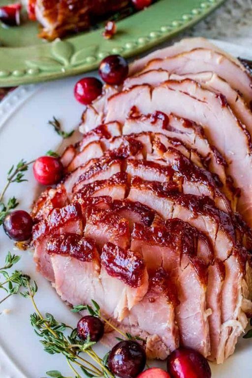 Fresh Ham with Cranberry Glaze