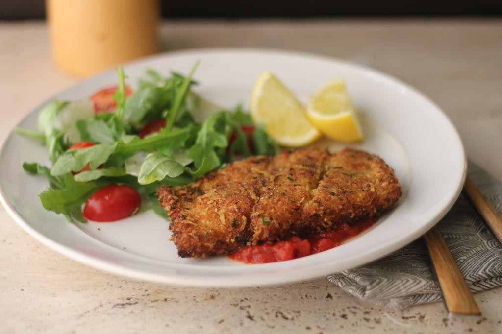 Fried Red Snapper with Garlic Parmesan Crust