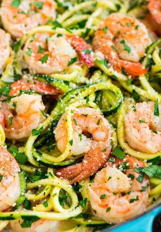 Frozen Shrimp Scampi with Zoodles