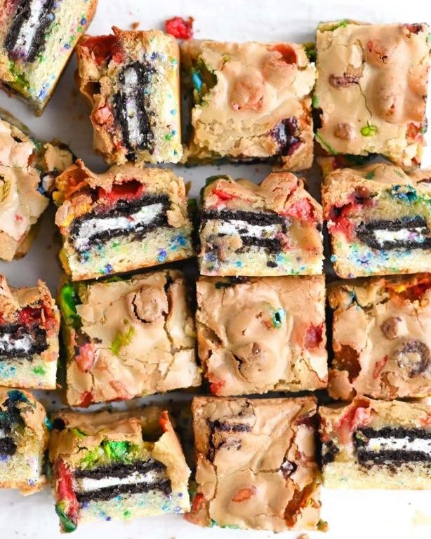 Funfetti Slutty Brownies with Rainbow Sprinkles