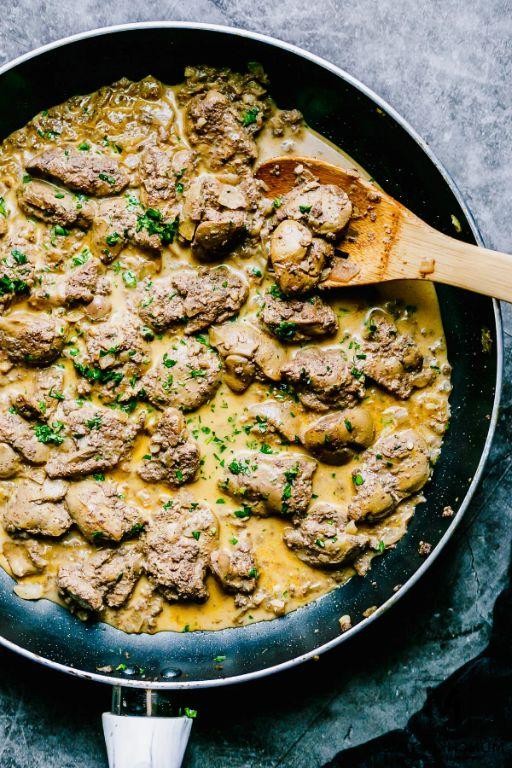 Garlic Butter Chicken Liver Skillet