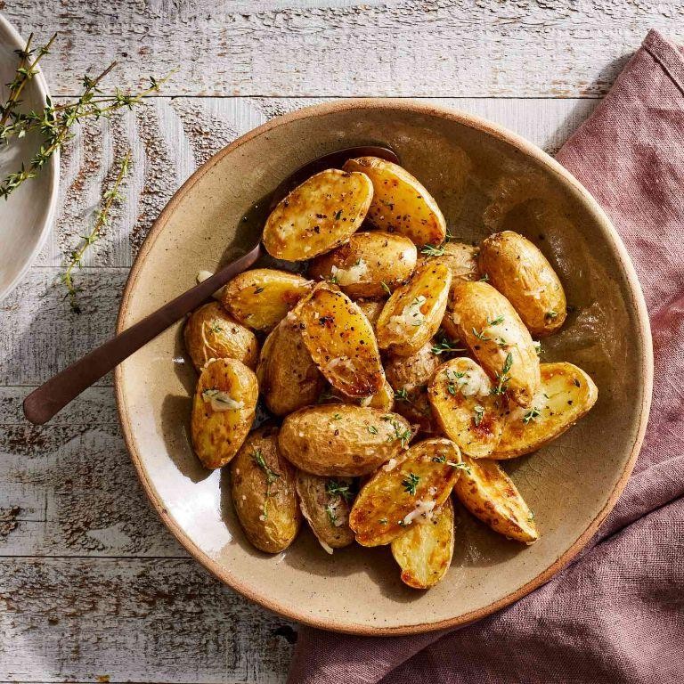 Garlic Butter Roasted Baby Potatoes