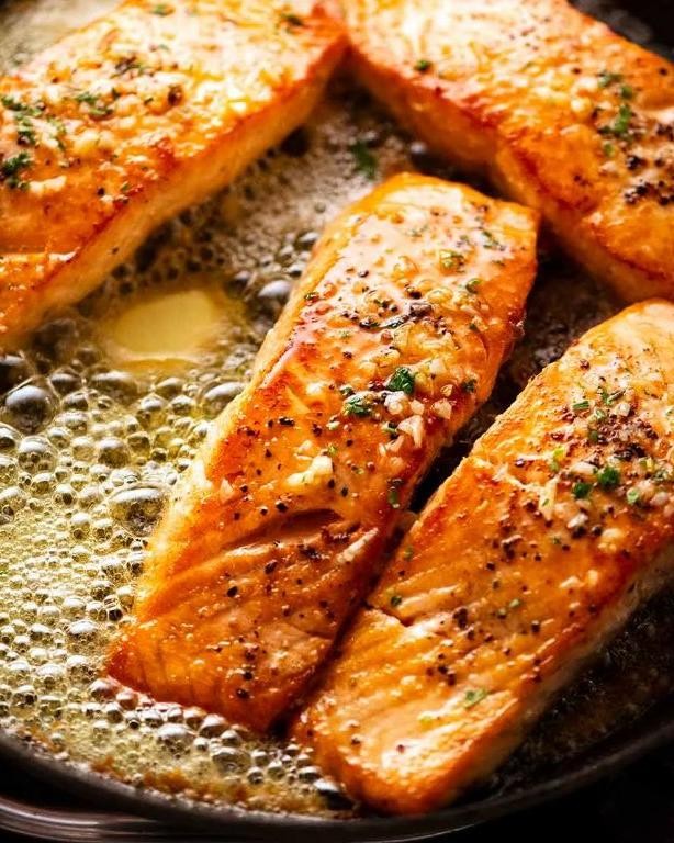 Garlic Butter Salmon Sandwich