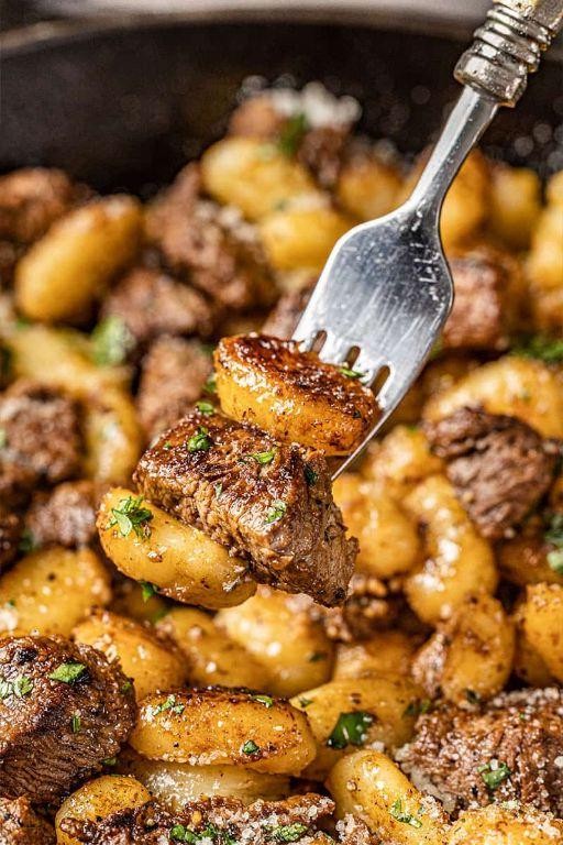 Garlic Butter Steak and Gnocchi