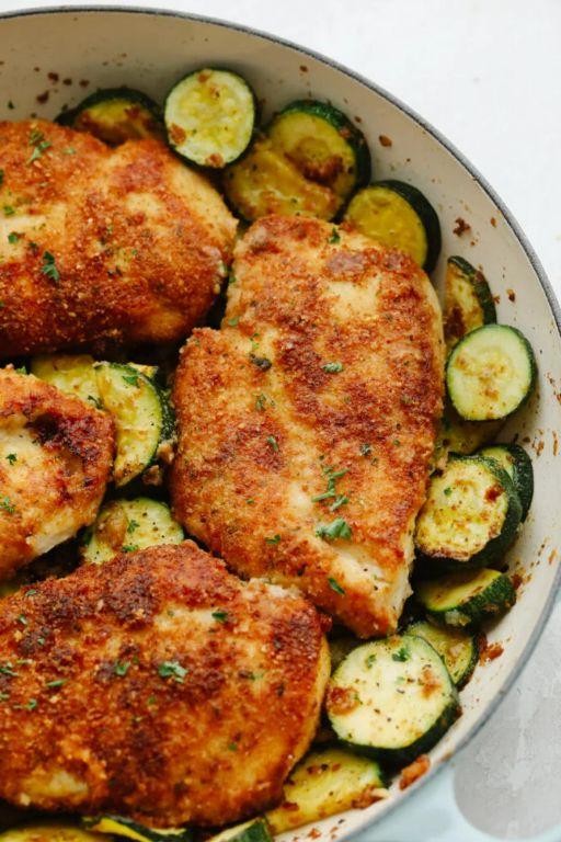 Garlic Parmesan Chicken and Zucchini Bake