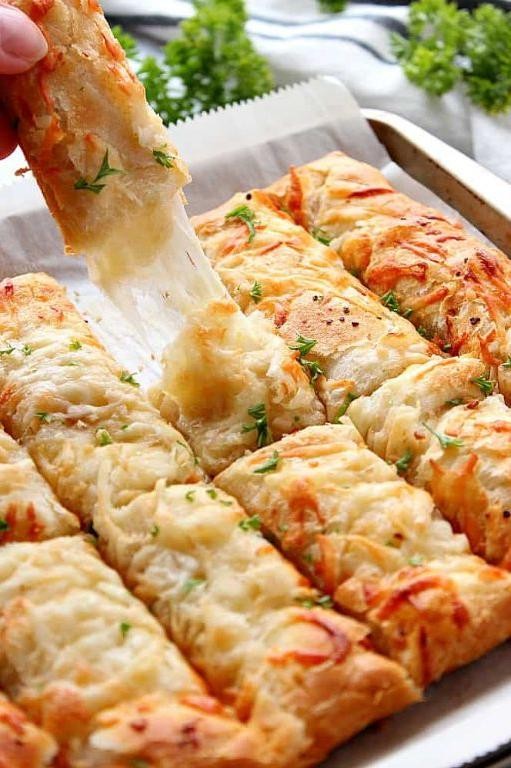 Garlic Parmesan Crescent Roll Sticks