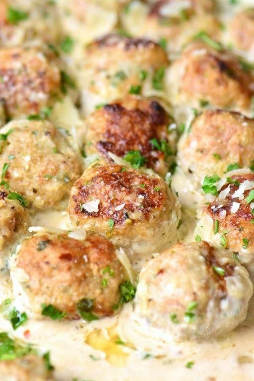 Garlic Parmesan Turkey Meatballs