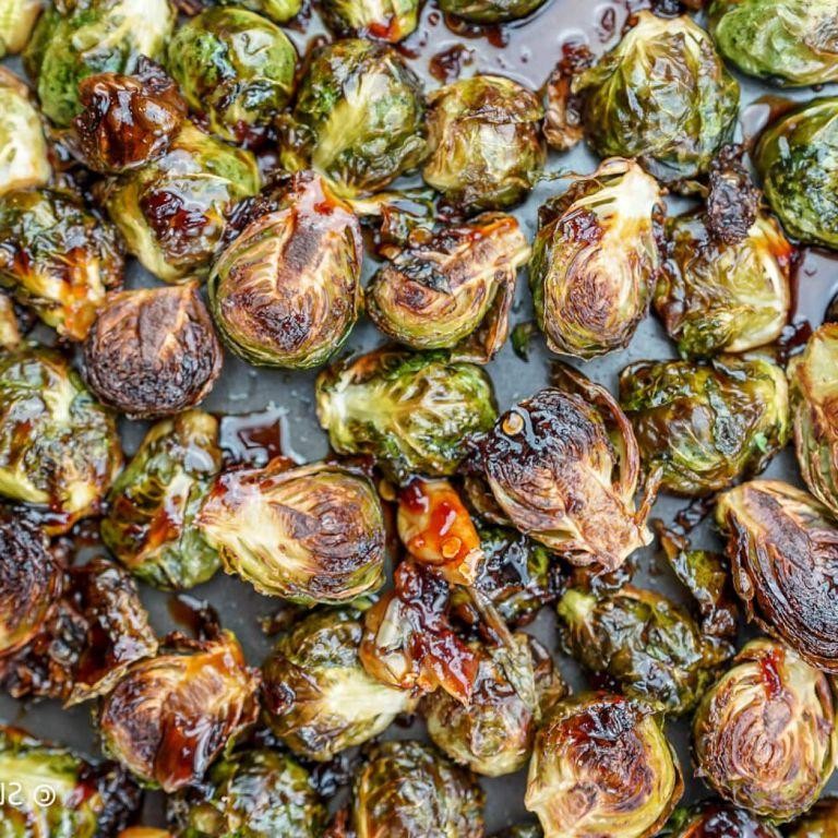Garlic Soy Sauce Roasted Brussels Sprouts