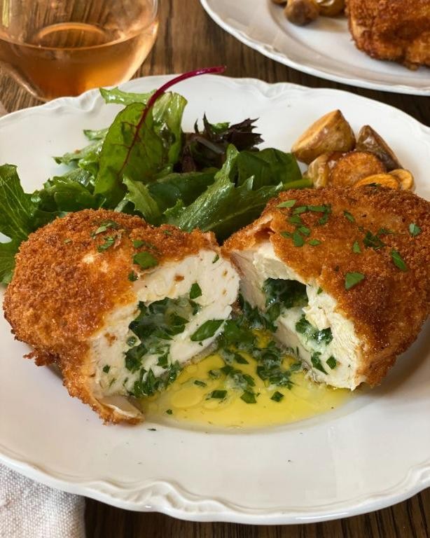 Garlic and Herb Butter Chicken Kiev