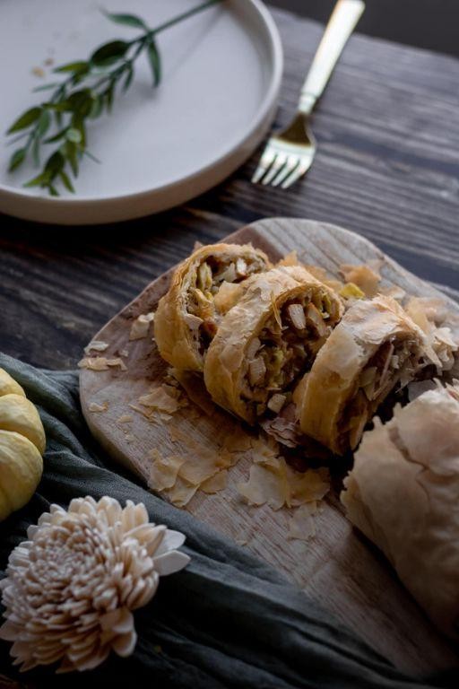 German Cabbage Strudel with Cheese