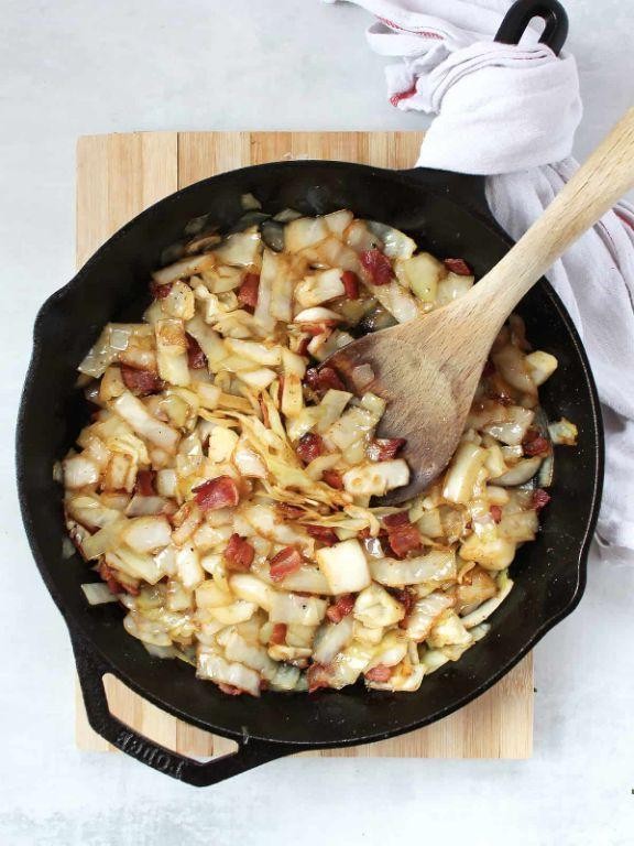 German Cabbage and Bacon Pancakes