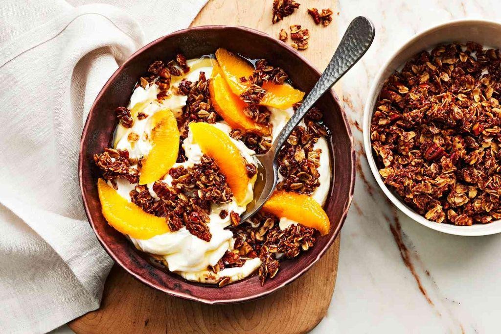 German Honey-Spiced Granola with Yogurt