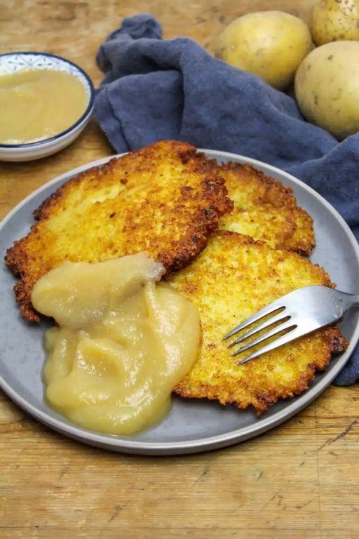 German Potato Pancakes with Applesauce