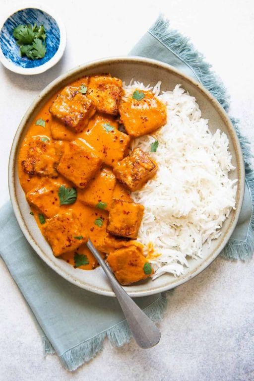 Ghee-fried paneer tikka masala