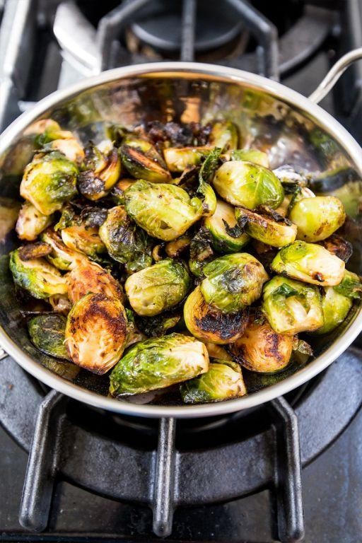 Ghee-glazed roasted Brussels sprouts