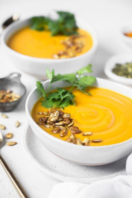 Ghee-roasted butternut squash soup