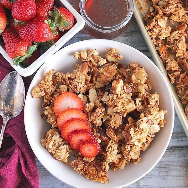 Ghee-toasted almond and honey granola