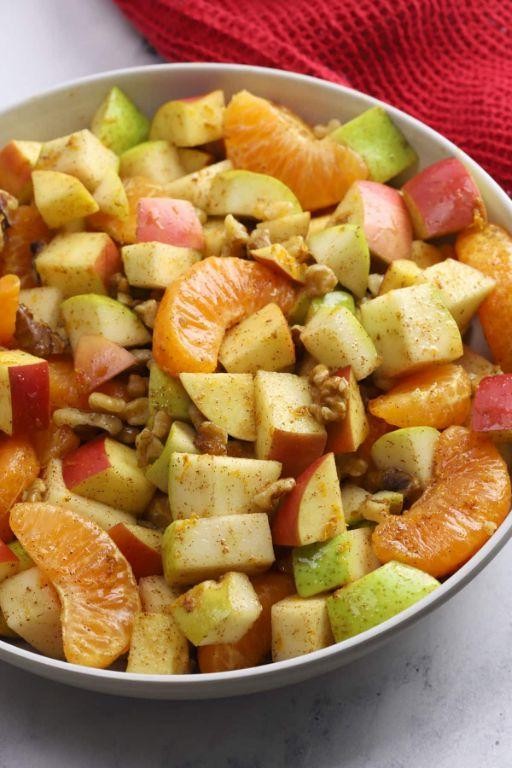 Ginger Pear Walnut Fruit Salad