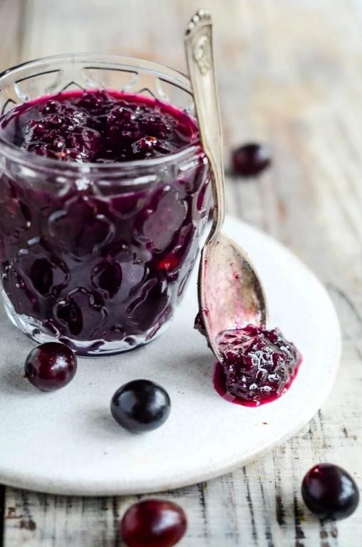 Grape Freezer Jam with Rosemary