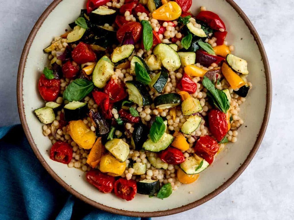 Greek Couscous Salad with Roasted Vegetables