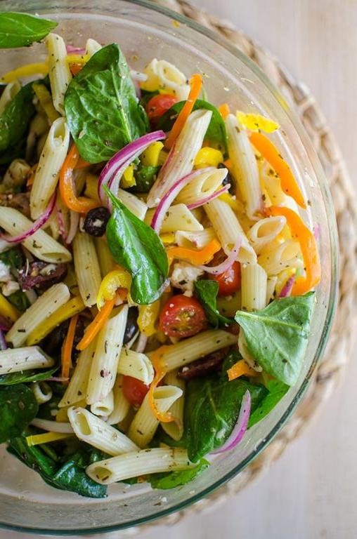 Greek Pasta Salad with Lemon-Herb Dressing