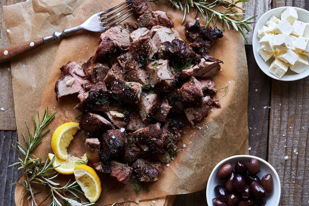 Greek-Inspired Boneless Leg of Lamb with Tzatziki Sauce