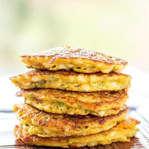 Green Chile and Monterey Jack Corn Cakes