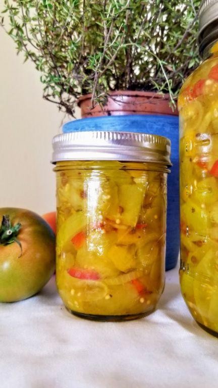 Green Tomato Bread and Butter Pickles
