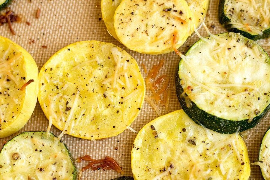 Grilled Crookneck Squash with Garlic Butter
