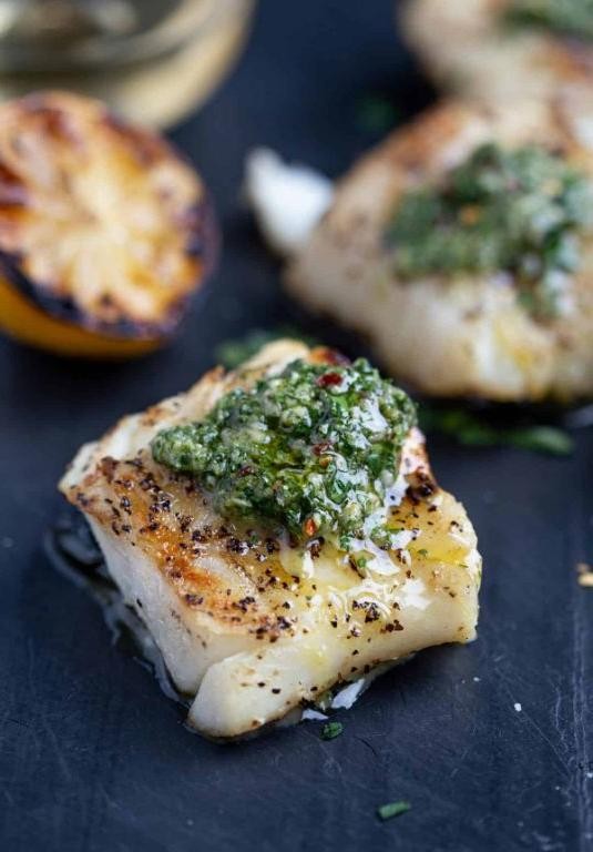 Grilled Flounder with Chimichurri Sauce