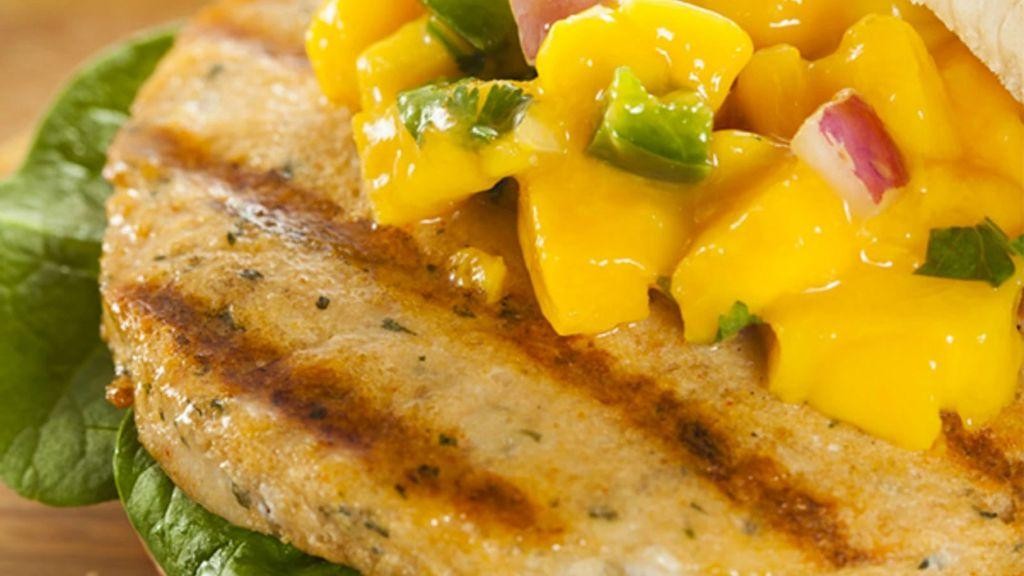 Grilled Mahi-Mahi Sandwich with Mango Salsa