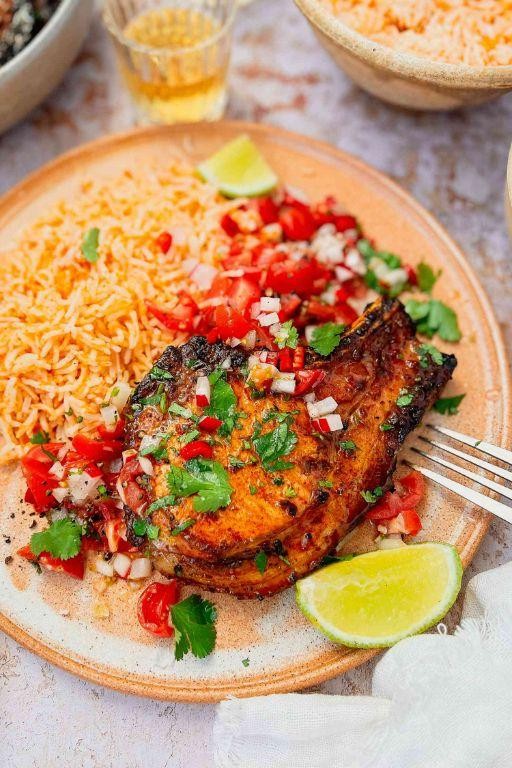 Grilled Mexican Pork Chops with Adobo