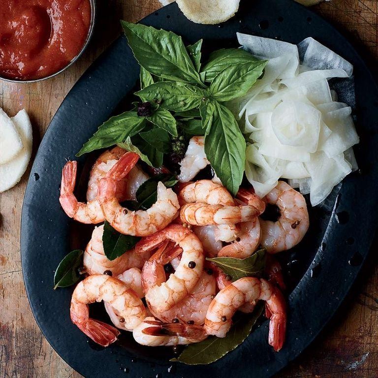 Grilled Shrimp with Banana Ketchup Glaze
