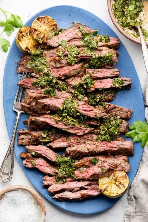 Grilled Steak with Chimichurri Glaze