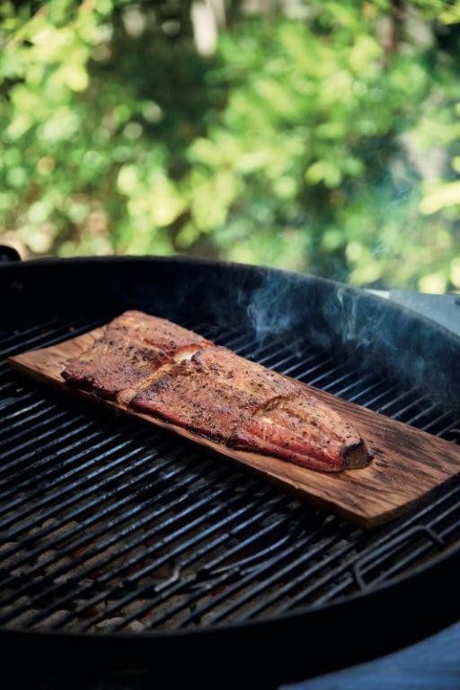 Grilled Weber Cedar Plank Salmon
