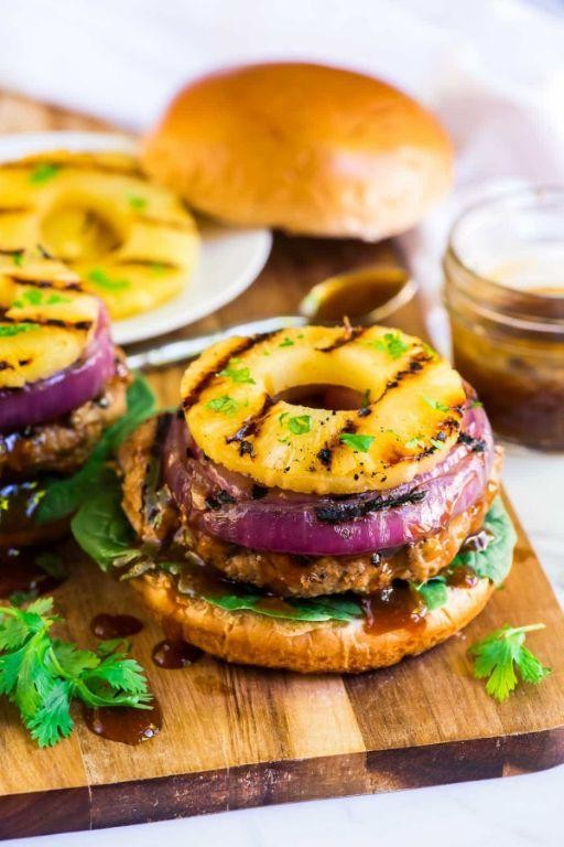 Grilled Weber Pineapple Teriyaki Burgers