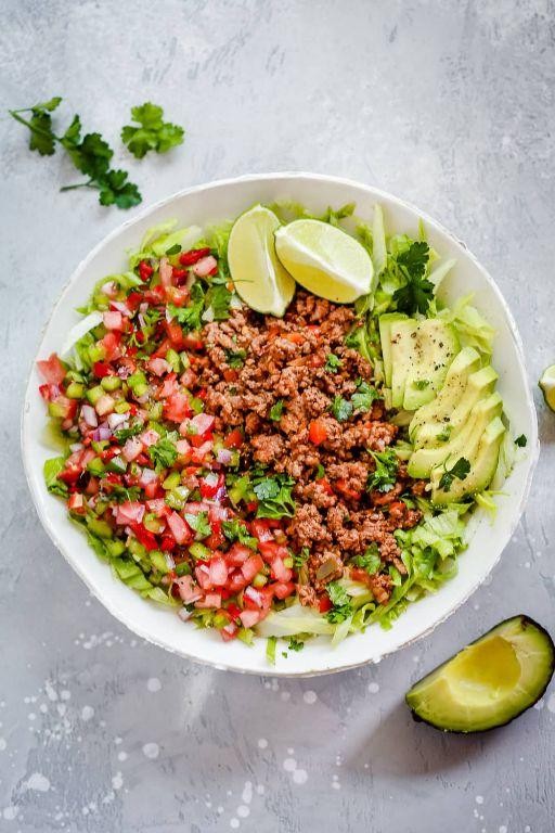 Ground Beef and Avocado Salad