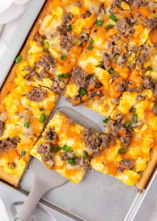 Ground Sausage Breakfast Pizza