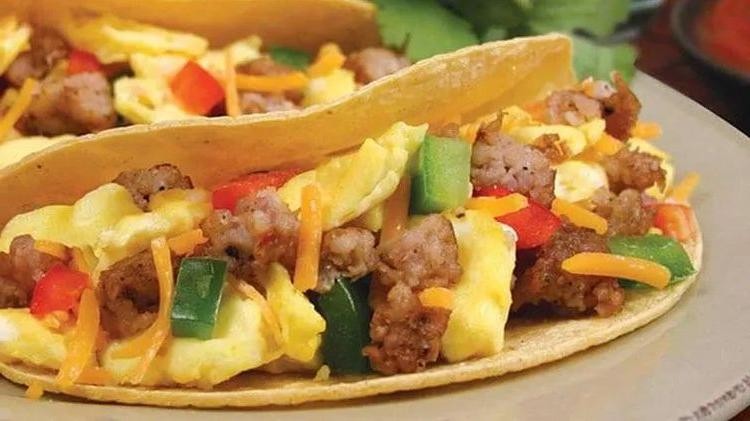 Ground Sausage Breakfast Tacos